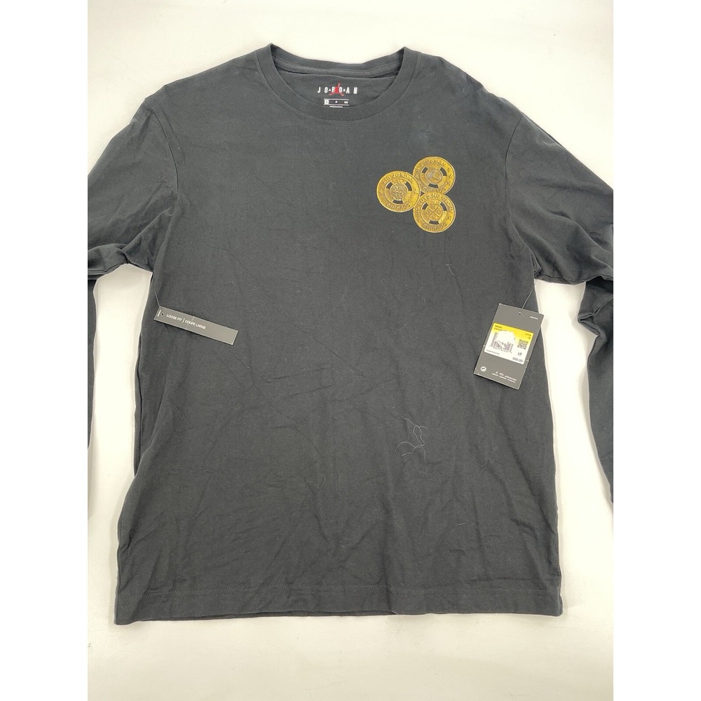 Air Jordan Shirt Men's Small Unite No Cuts No Glory LS Tee Black CW1149-010